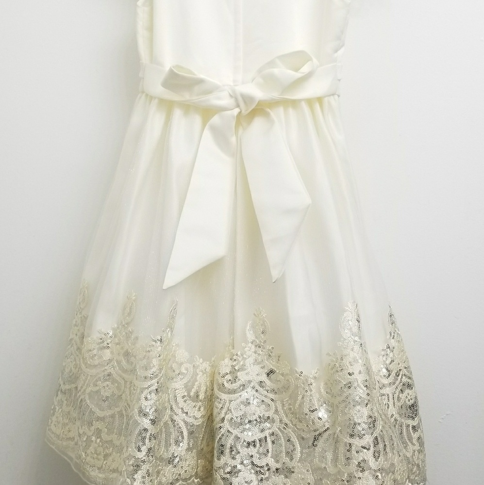 American Princess Beige Dress Girl Size 10 - Picture 4 of 6